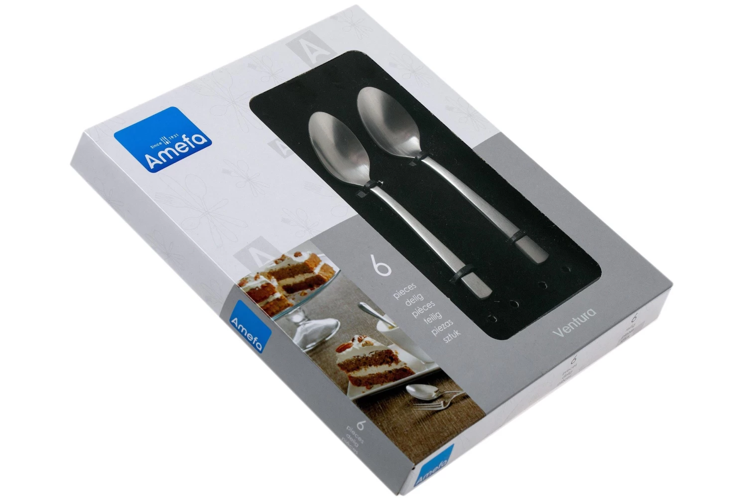 Amefa Ventura 1924 Seis Cucharas De Café - Imagen 4