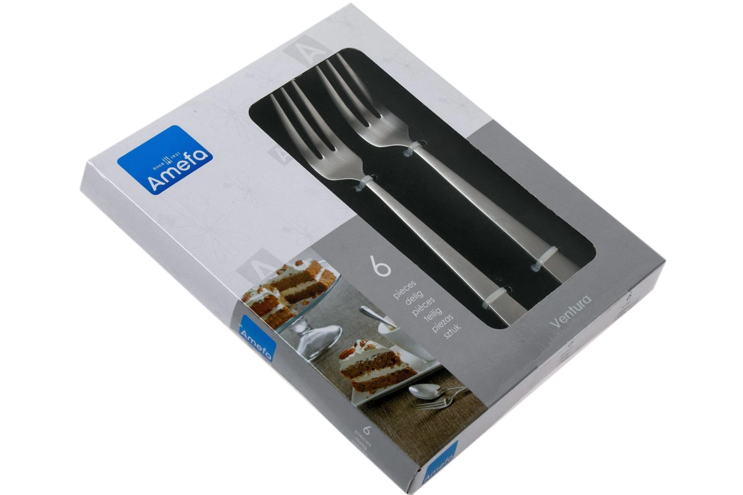 Amefa Ventura 1924 Seis Tenedores De Pastelería - Imagen 4