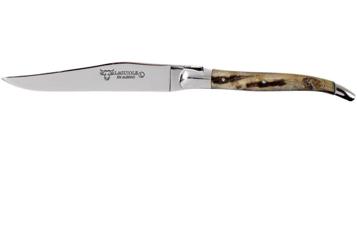 Laguiole En Aubrac Juego De Cuchillos Para Carne 6-unidades De Cuerno Mixto, 62C99CKI - Imagen 3