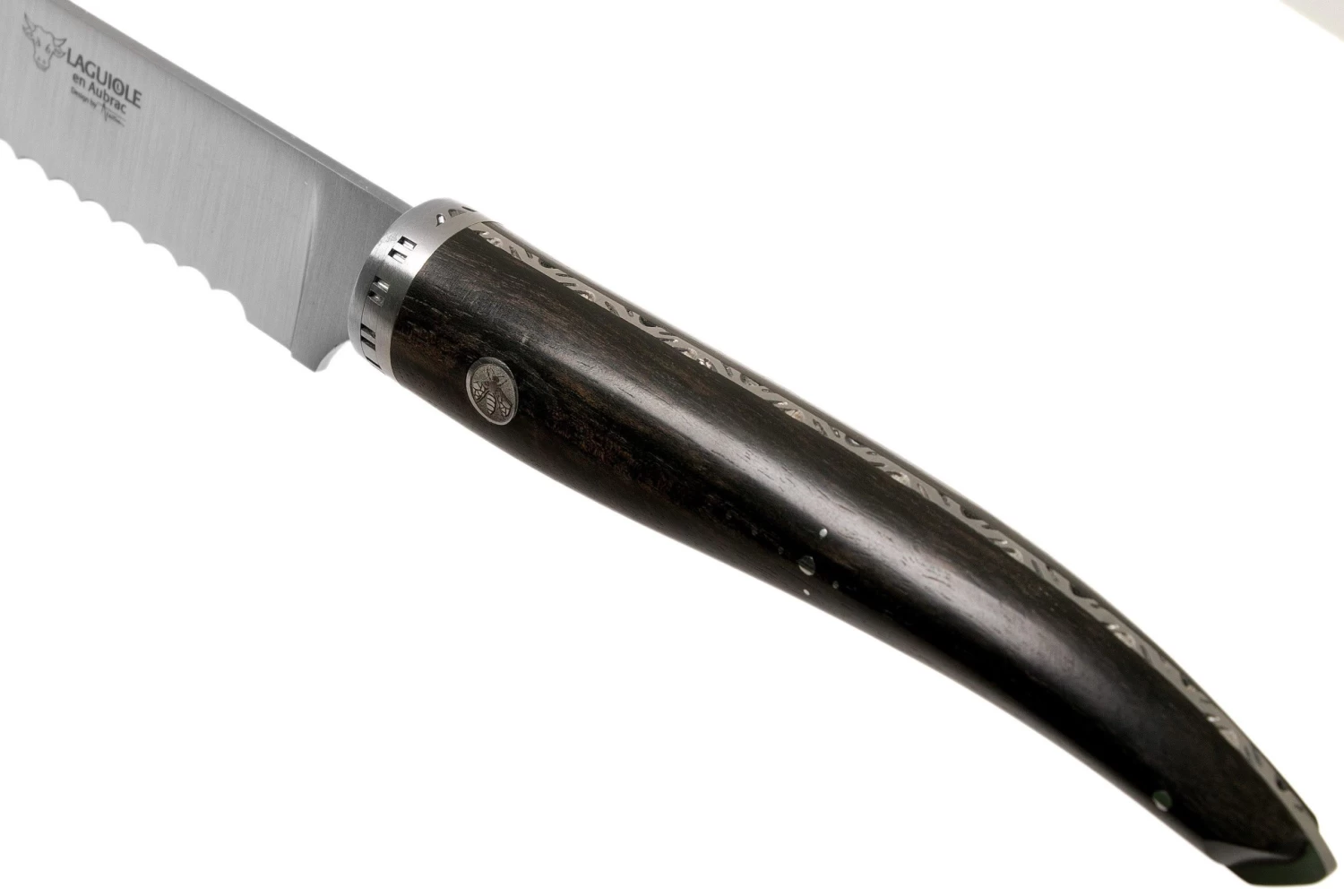Laguiole En Aubrac Gourmet PGO25EBI Cuchillo De Pan ébano 25 Cm - Imagen 6