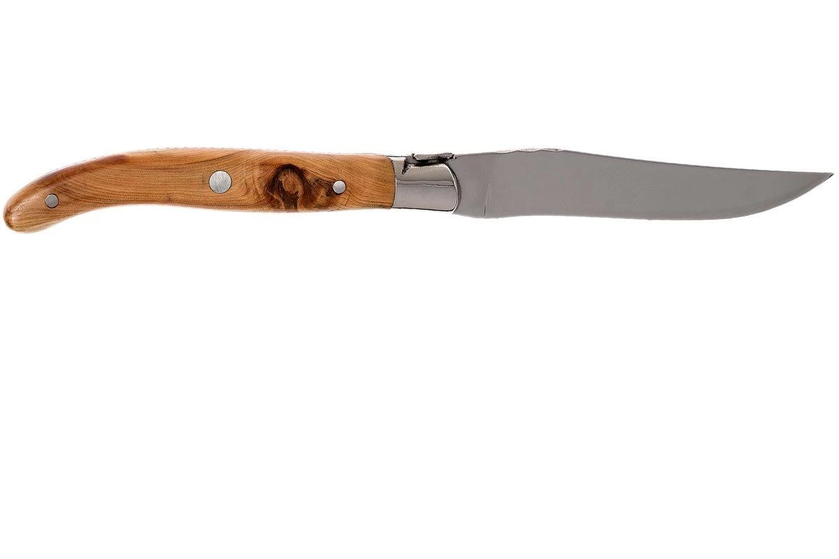 Claude Dozorme Laguiole Juego De Cuchillos Para Carne 6-unidades, Madera De Enebro - Imagen 3