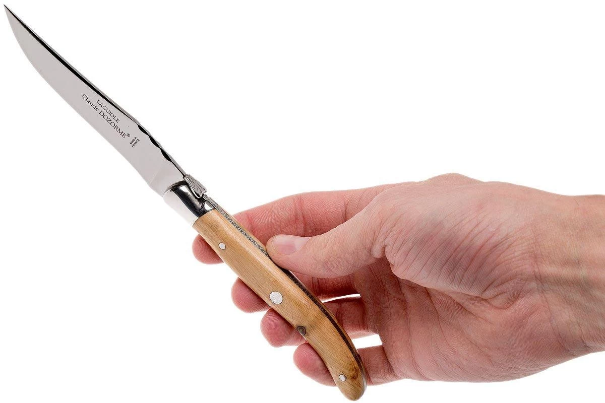 Claude Dozorme Laguiole Juego De Cuchillos Para Carne 6-unidades, Madera De Enebro - Imagen 7