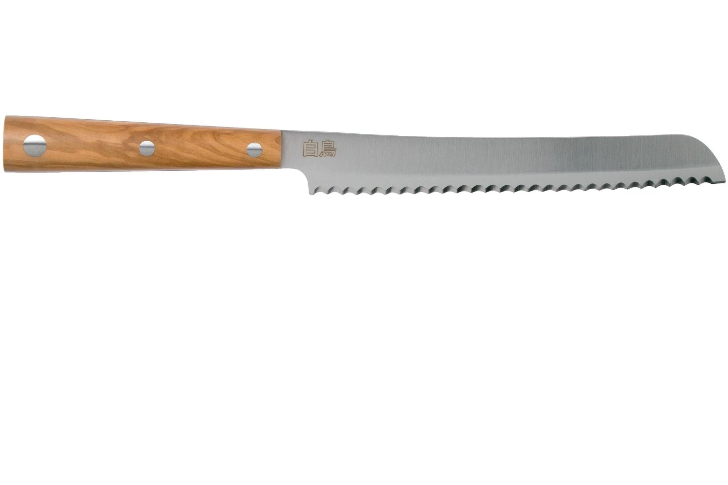 Due Cigni Hakucho Pankiri/ Cuchillo Para Pan 21 Cm, Madera De Olivo - Imagen 2