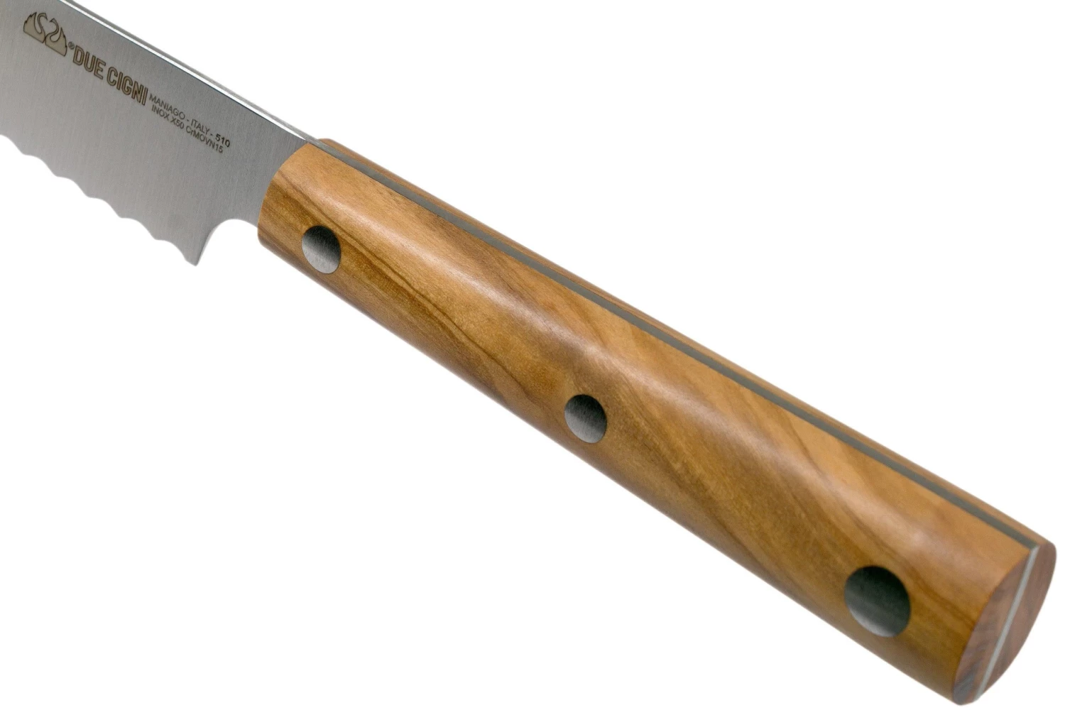 Due Cigni Hakucho Pankiri/ Cuchillo Para Pan 21 Cm, Madera De Olivo - Imagen 6