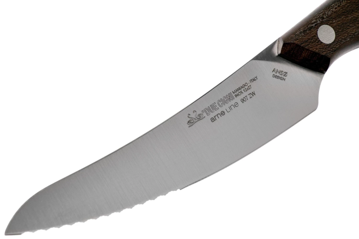 Due Cigni Arne Line Cuchillo Dentado Para Carne 11 Cm, Zircote - Imagen 3
