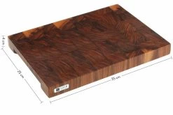 Eden Tabla De Cortar Hecha A Mano, Nogal Americano, 35x25 Cm