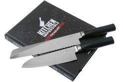 Kai Tim Malzer Kamagata Monster Set TMK-SB22, Juego De Cuchillos De 2 Piezas Santoku Y Cuchillo De Pan + Libro De Cocina