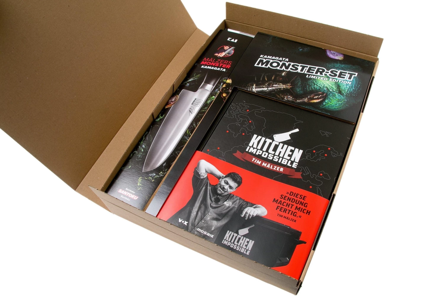 Kai Tim Malzer Kamagata Monster Set TMK-SB22, Juego De Cuchillos De 2 Piezas Santoku Y Cuchillo De Pan + Libro De Cocina - Imagen 6