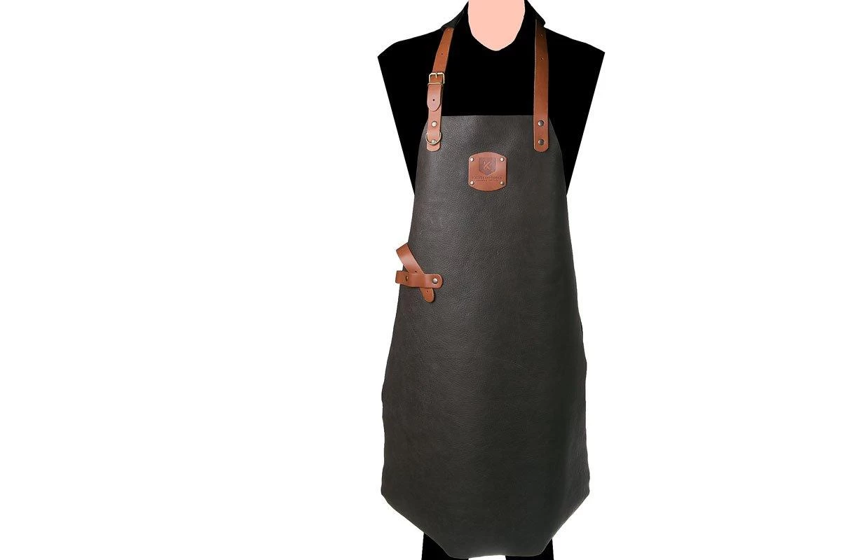 Knivesandtools Delantal De Cuero Utah Choco 82cm
