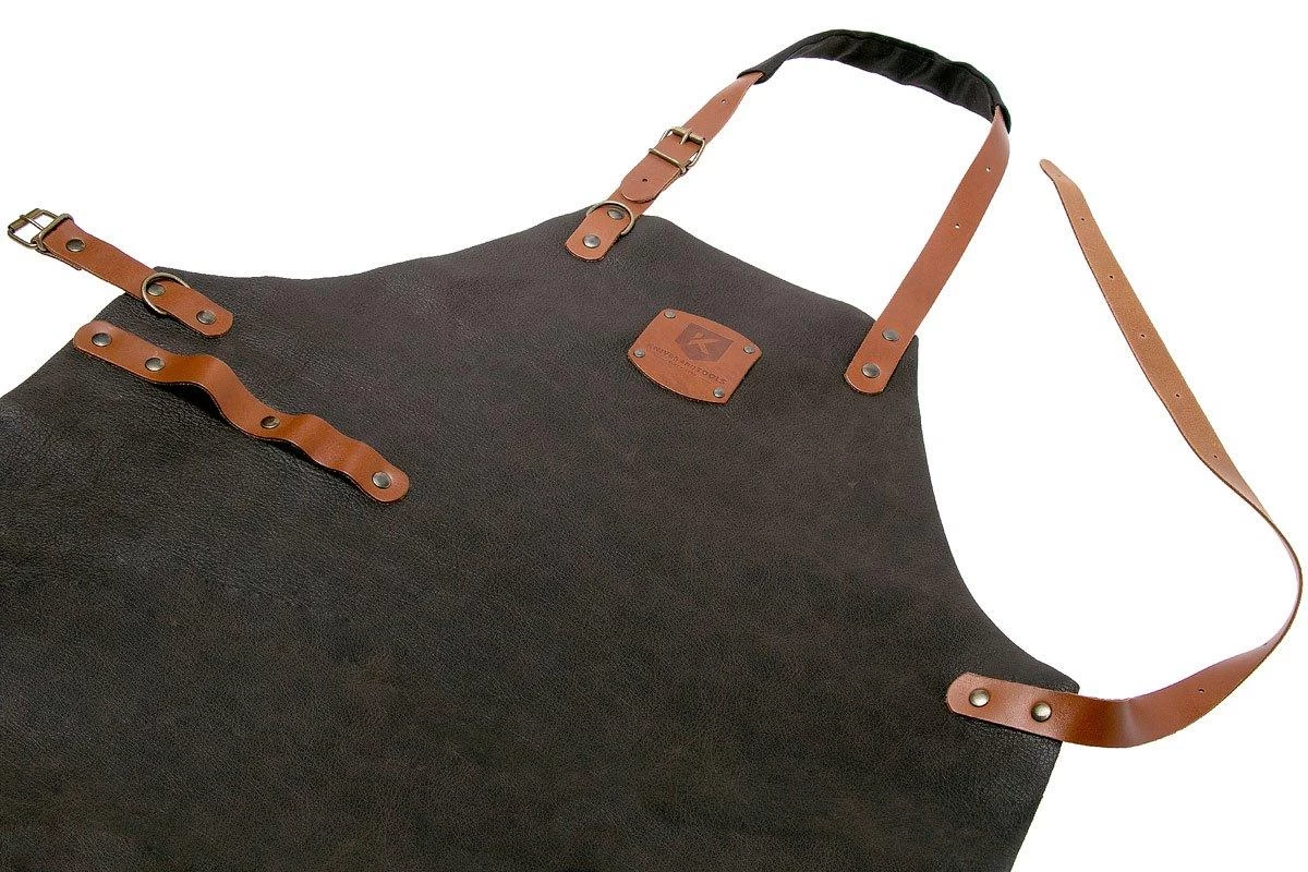 Knivesandtools Delantal De Cuero Utah Choco 82cm - Imagen 2