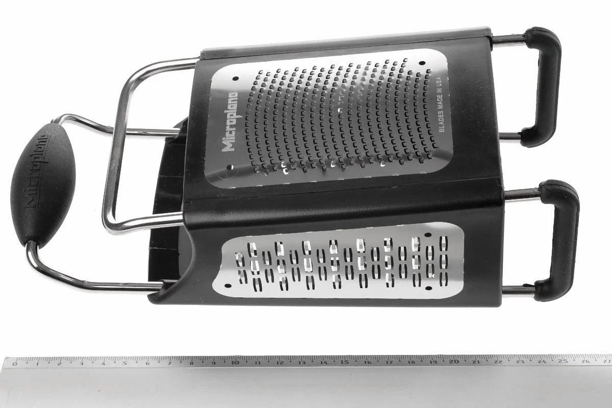 Microplane 4 Lados Rallador Box Grater Negro - Imagen 6