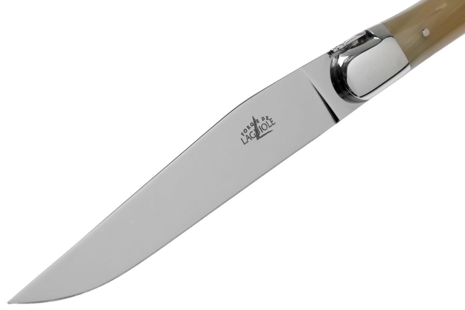 Forge De Laguiole T22MINBC Juego De Cuchillos Para Carne De Cuerno Pulido De 2 Piezas - Imagen 3