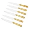 Nontron Traditional Set Of 6 Kitchen Knives, T6OF12RBU Juego De Cuchillos De 6 Piezas