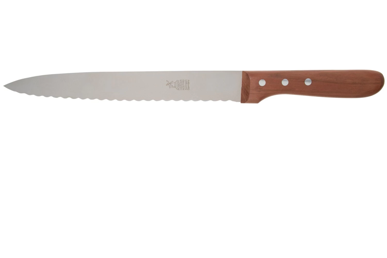 Robert Herder 1602100004 Cuchillo De Pan Y De Trinchar 25 Cm, Madera De Ciruelo