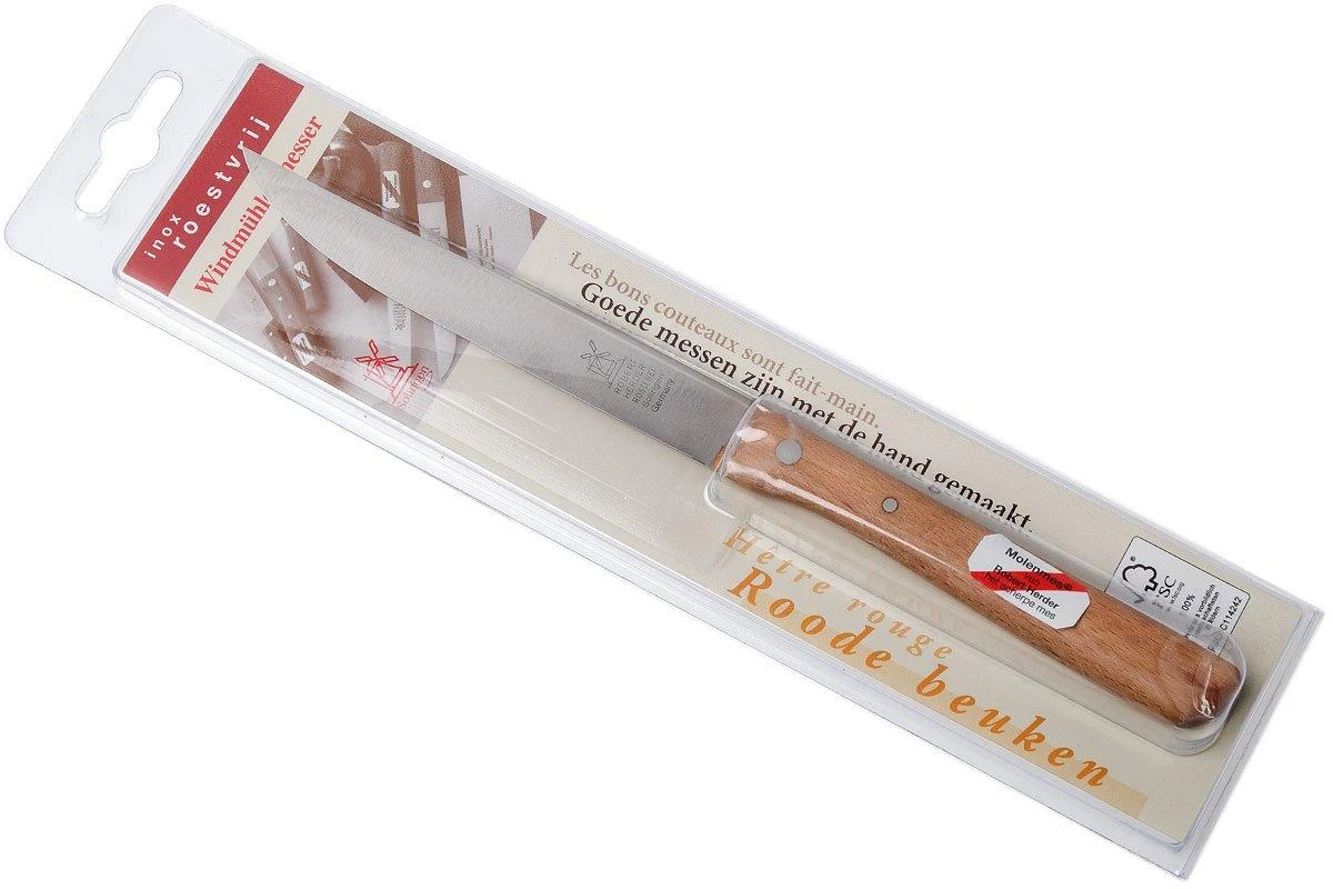 Robert Herder Cuchillo Multiusos Straight Classic Haya Roja, Acero Inoxidable - Imagen 7