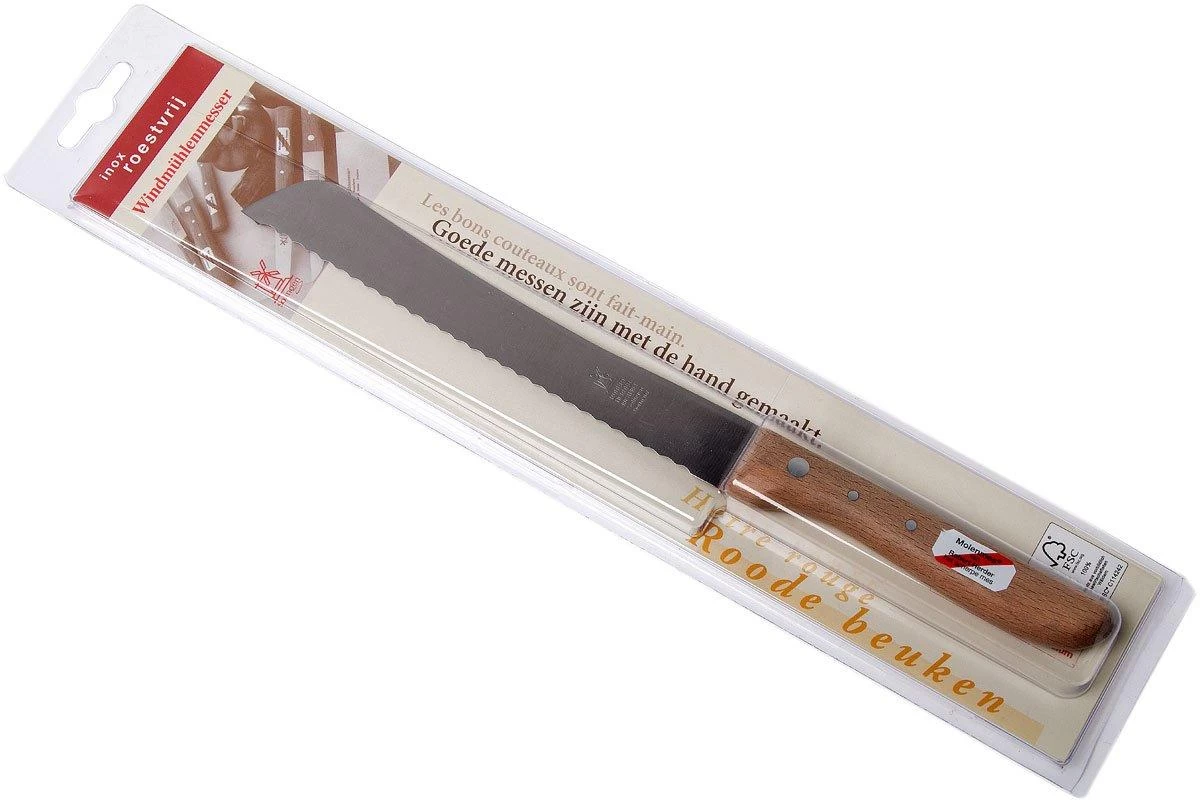 Robert Herder Cuchillo De Pan Straight Classic Haya Roja Acero Inoxidable - Imagen 8