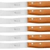 Robert Herder Buckels 9554200202 Acero Inoxidable, Madera De Cerezo, Juego De Cuchillos De Desayuno De 6 Piezas