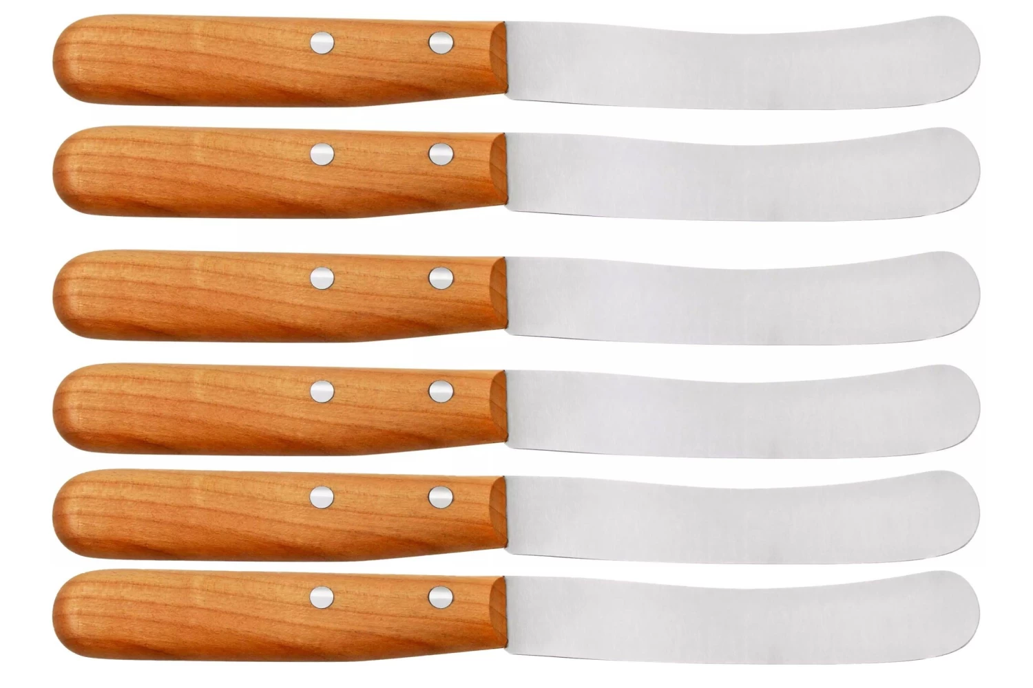 Robert Herder Buckels 9554200202 Acero Inoxidable, Madera De Cerezo, Juego De Cuchillos De Desayuno De 6 Piezas - Imagen 2