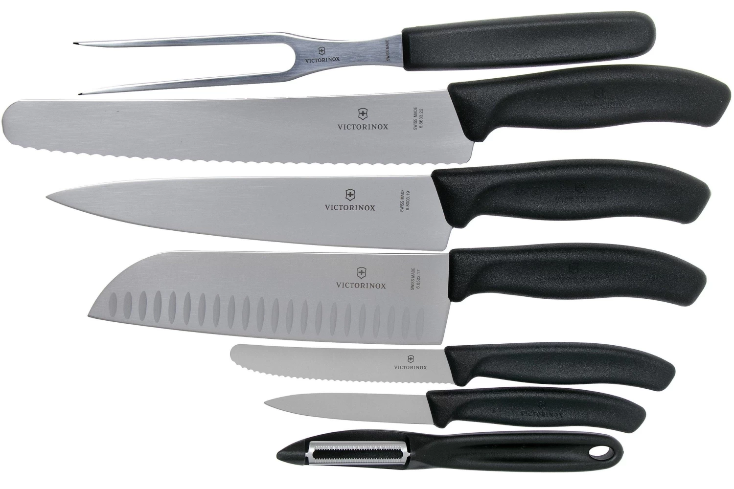 Victorinox SwissClassic 6.7133.7G 7-piezas Juego De Cuchillos De Cocina, Negro