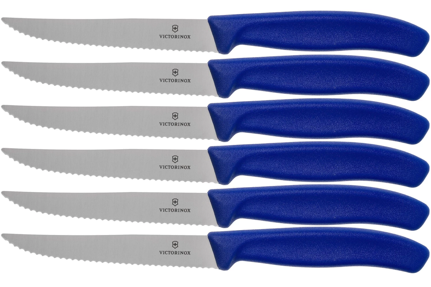 Victorinox SwissClassic 6.7232.6, Juego De Cuchillos Para Carne De 6 Piezas, Azul