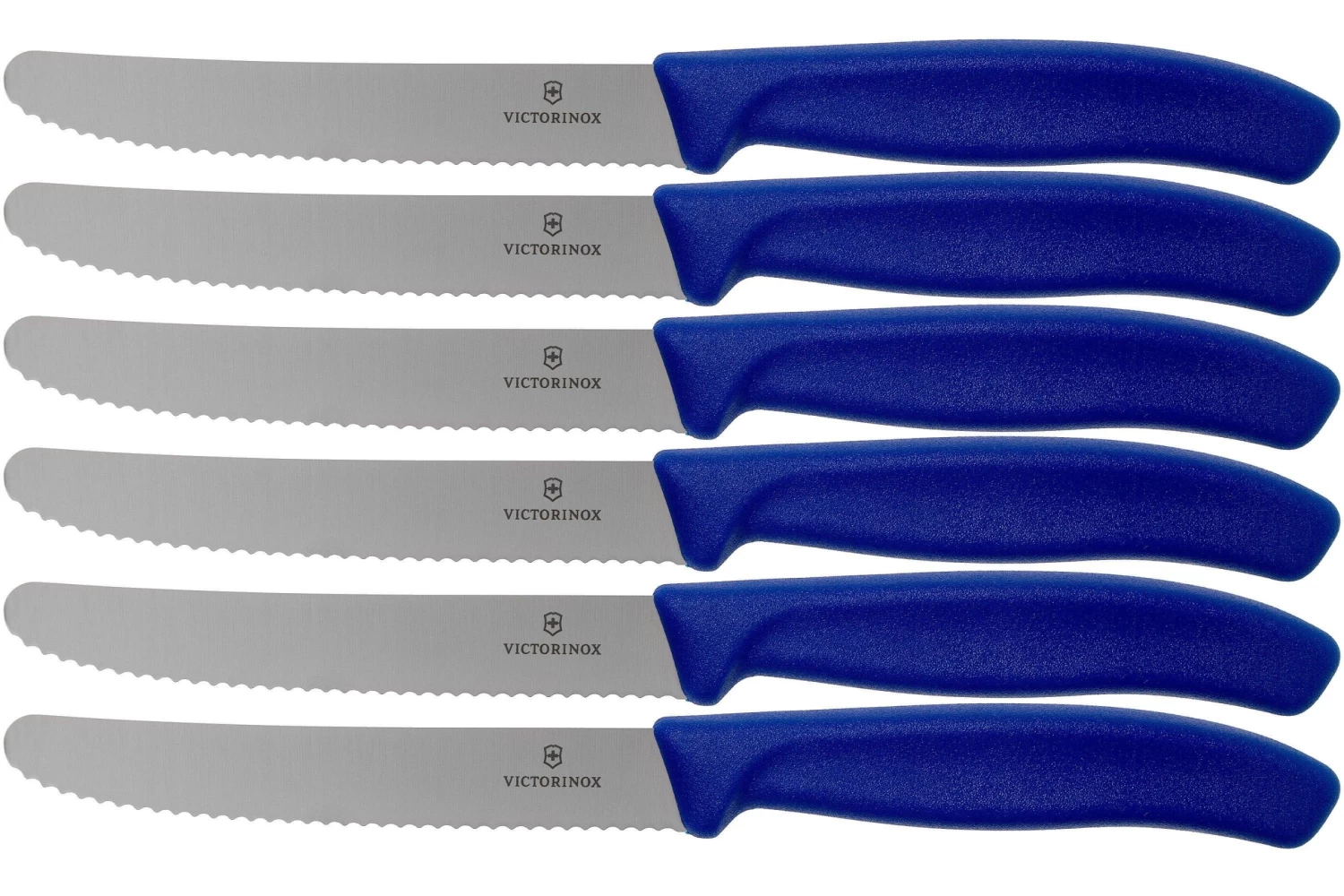 Victorinox SwissClassic 6.7832.6, Juego De Cuchillos Para Tomate De 6 Piezas, Azul