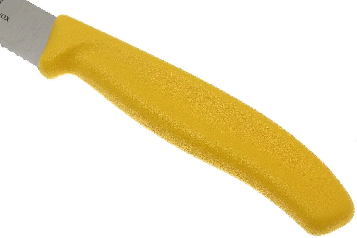 Victorinox SwissClassic Cuchillo Para Carne/-pizza Amarillo, Set De 2, 6.7936.12L8B - Imagen 3