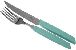 Victorinox Swiss Modern 6.9096.12W41.12, Set De Cubiertos De 12 Piezas Con Cuchillo Para Carne, Verde