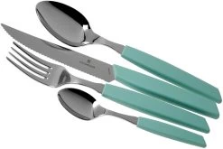 Victorinox Swiss Modern 6.9096.12W41.24, Set De Cubiertos De 24 Piezas Con Cuchillo Para Carne, Verde