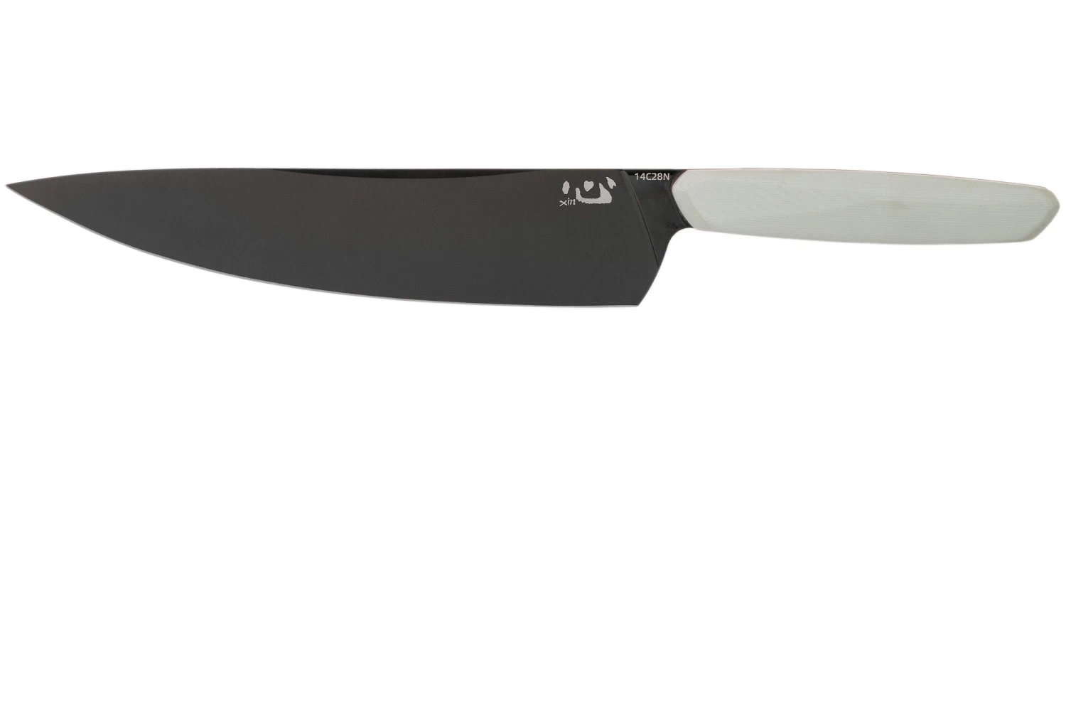 Xin Cutlery XinCore XC125 White G10, Red Liners, Black TiN Coating, Cuchillo De Chef 21.5 Cm