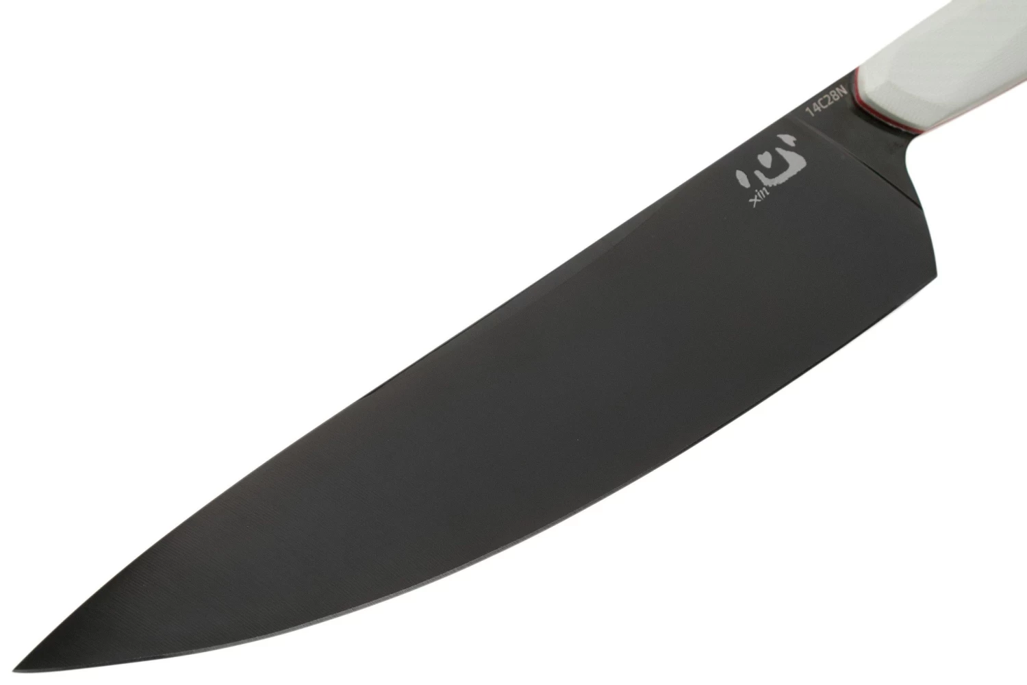 Xin Cutlery XinCore XC125 White G10, Red Liners, Black TiN Coating, Cuchillo De Chef 21.5 Cm - Imagen 3