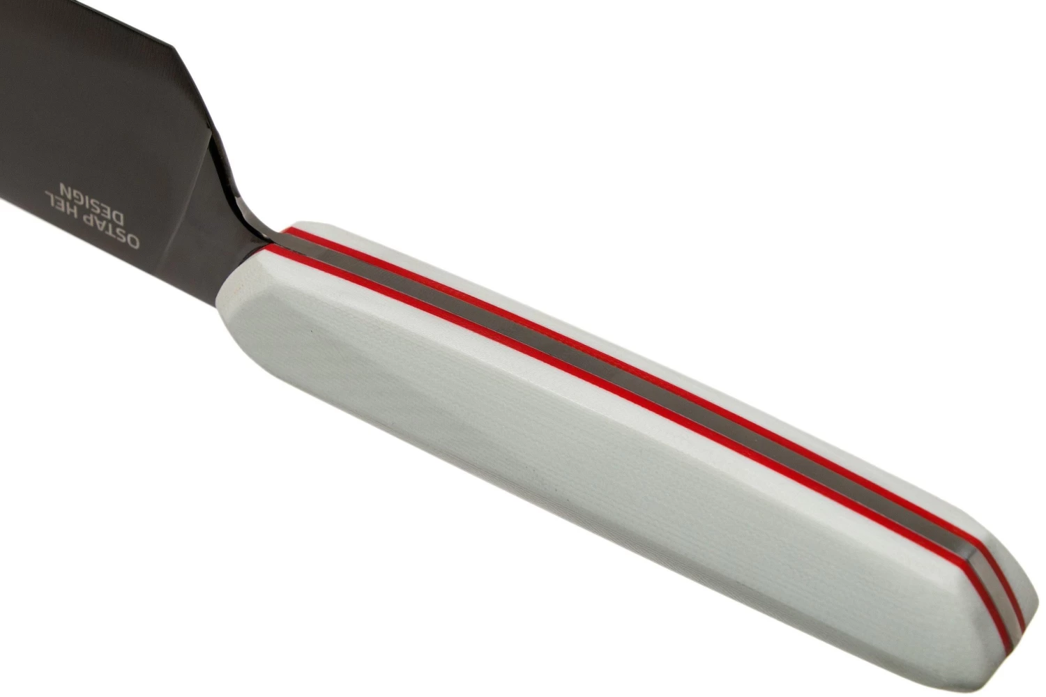 Xin Cutlery XinCore XC125 White G10, Red Liners, Black TiN Coating, Cuchillo De Chef 21.5 Cm - Imagen 4