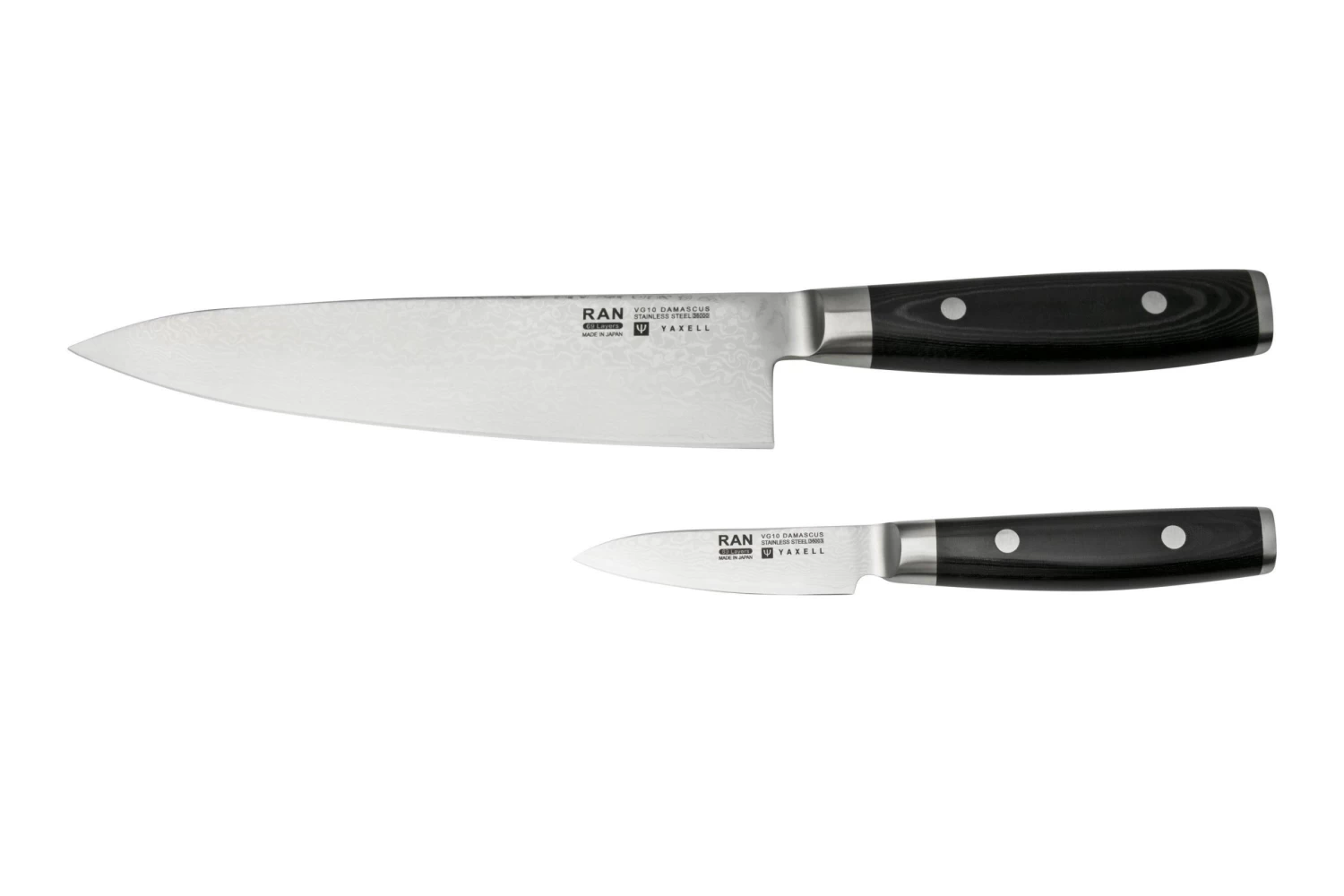 Yaxell Ran Juego De Regalo De 2 Piezas: Cuchillo De Chef De 20 Cm, Cuchillo De Pelar De 8 Cm
