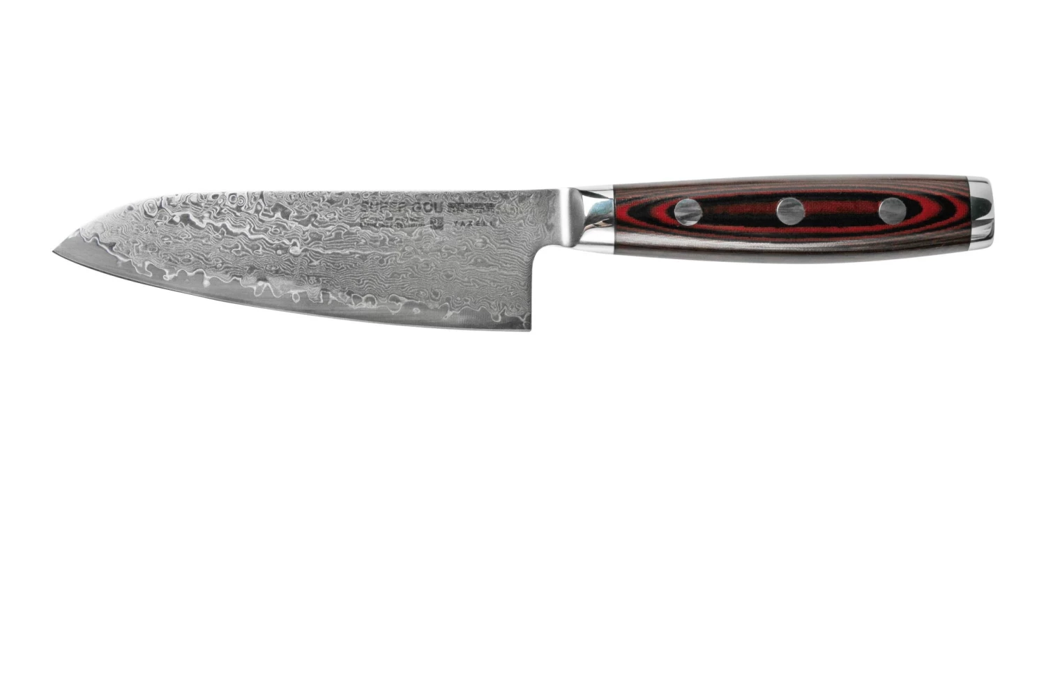 Yaxell Super Gou 37112 Santoku Acero De Damasco De 161 Capas, 12,5 Cm