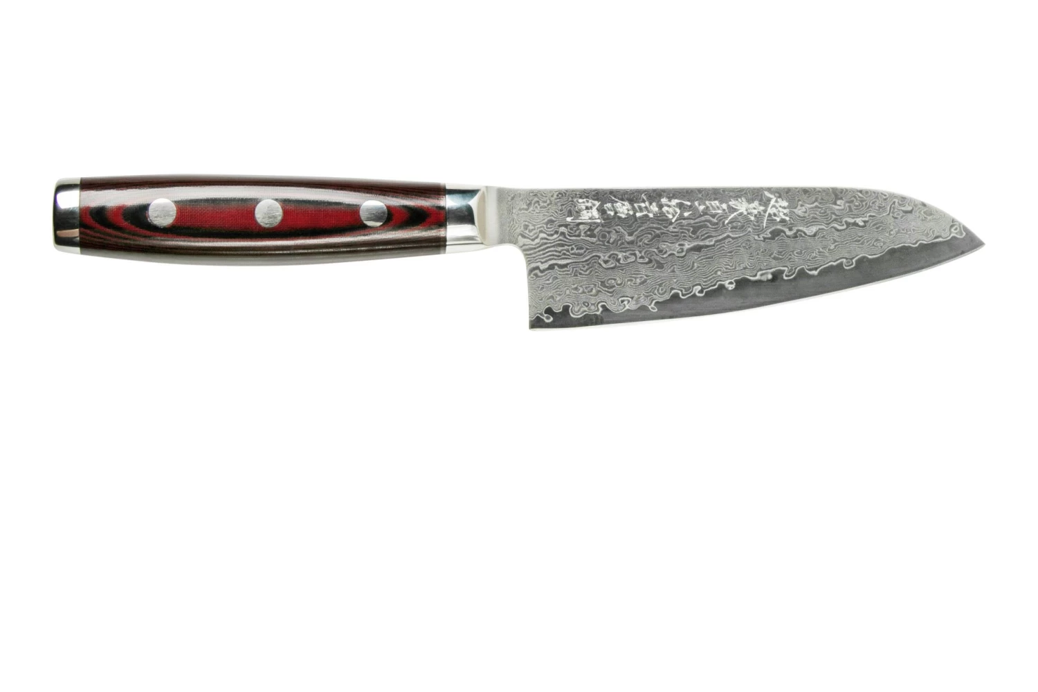 Yaxell Super Gou 37112 Santoku Acero De Damasco De 161 Capas, 12,5 Cm - Imagen 2
