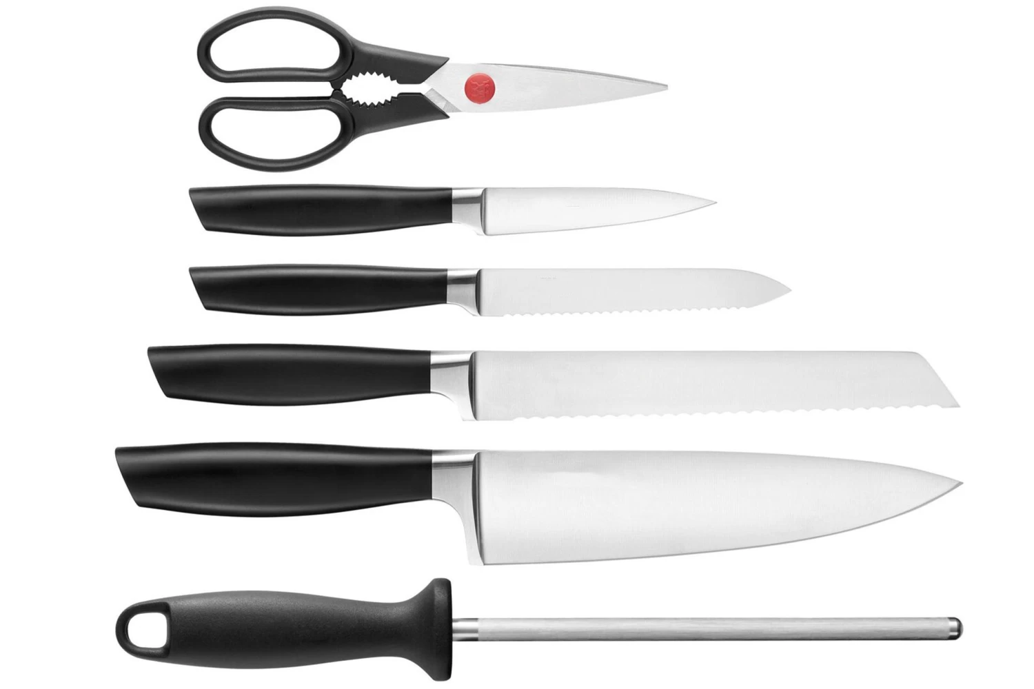 Zwilling All Star 1022596, Juego De 7 Cuchillos Con Bloque, Negro - Imagen 3
